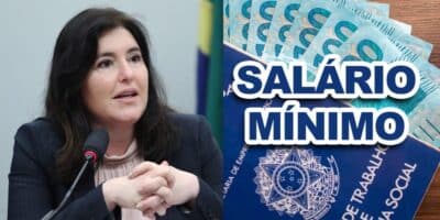 Salário mínimo de R$ 1.994 antes de Simone Tebet pra salvar CLT's em 2024 - Foto: Internet