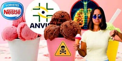 Proibição da ANVISA afeta uma das marcas mais tradicionais de sorvete, rival da Nestlé, e retira dos supermercados (Foto Reprodução/Montagem/Lennita/TV Foco/ANVISA/Canva/Nestlé)