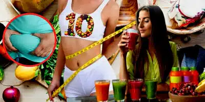 Suco promete ajudar a eliminar até 5 kg em 10 dias (Foto Reprodução/ Montagem/Lennita/Lee/TV Foco/Canva/Internet)