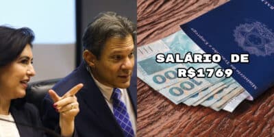 Simone Tebet e Haddad são pegos de supresa com salário mínimo de R$ 1769 (Valter Campanato/ Agência Brasil)