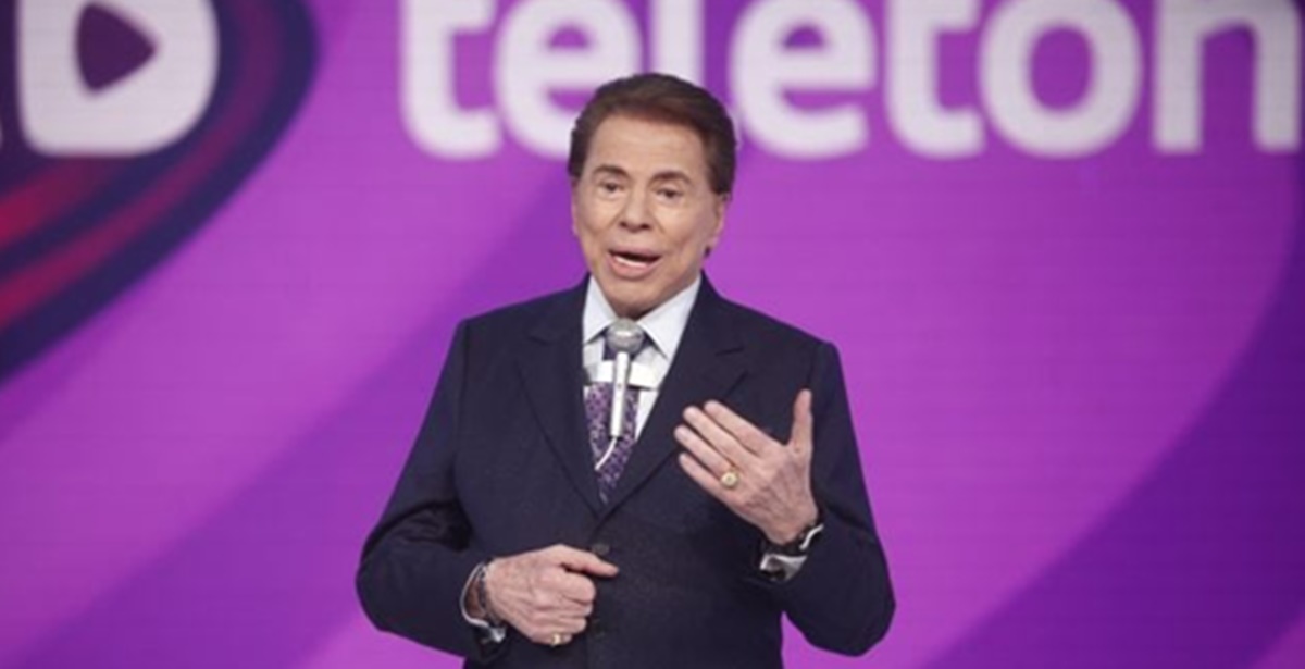 Silvio Santos apresentando o Teleton (Foto: Divulgação/ SBT)