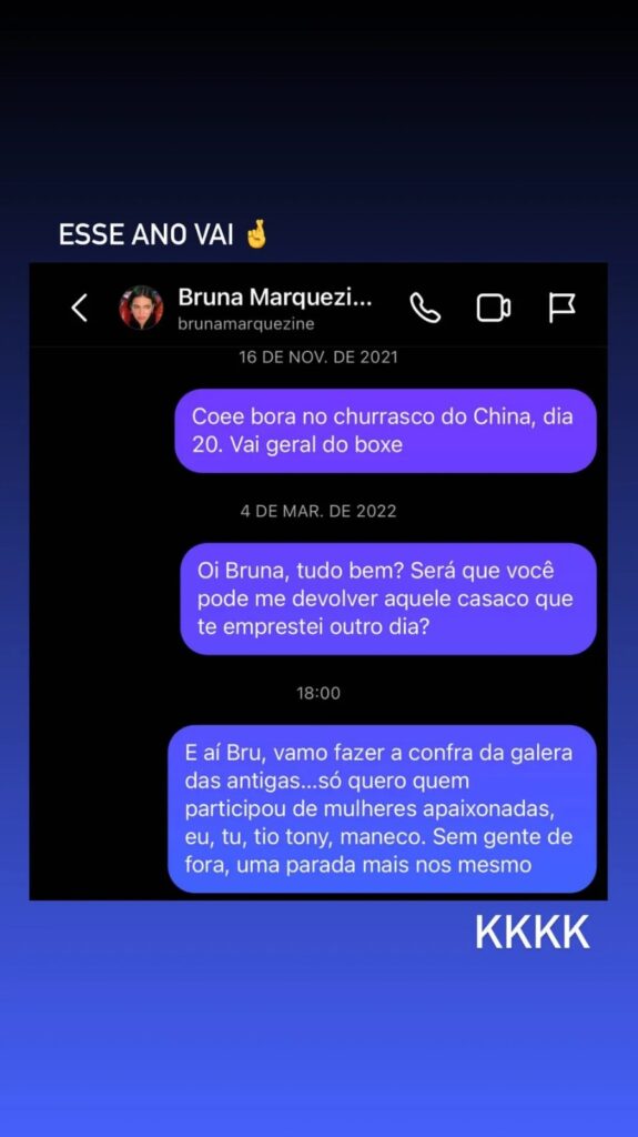 O ex-ator da Globo mostrou que vinha sendo ignorado por Bruna Marquezine (Foto: Reprodução/Instagram)