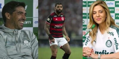 Abel Ferreira / Gabigol / Leila Pereira - Montagem: TVFOCO