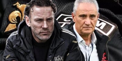 Atlético-MG - Gabriel Milito (Foto- Arte:Galo) e Tite (Foto- Divulgação: Conmebol Libertadores)