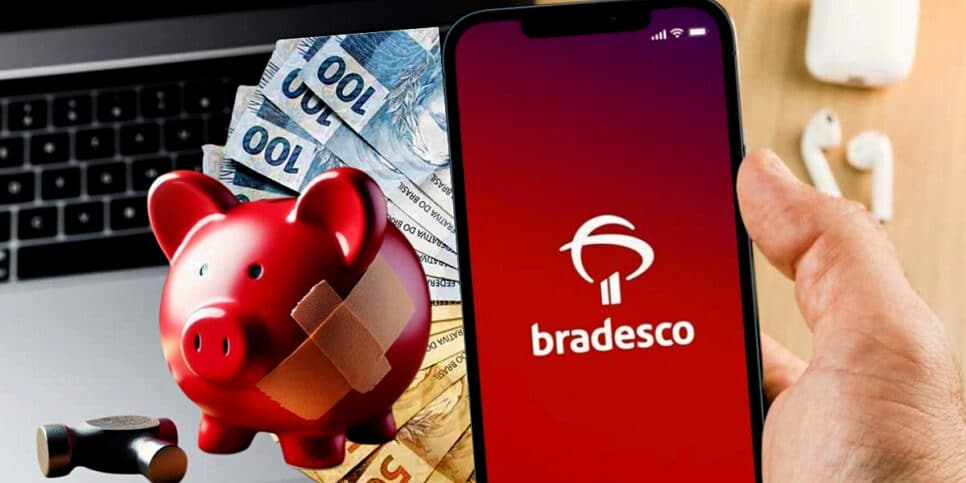 Bradesco se vê obrigado a devolver dinheiro a clientes após rombo de meio milhão de reais (Foto Reprodução/Montagem/Lennita/T Foco/Canva/Bradesco)