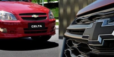 Celta / Logo da Chevrolet - Montagem: TVFOCO