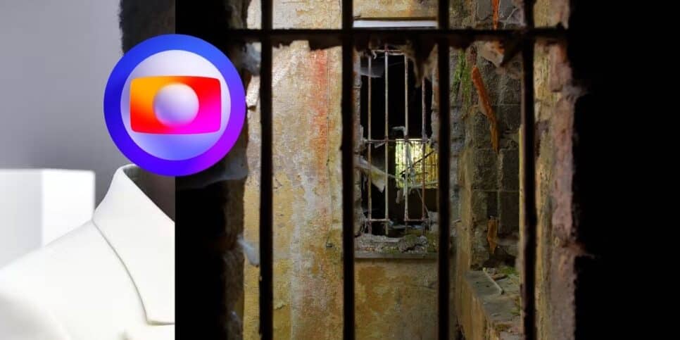 Famoso, logo da Globo e prisão (Fotos: Reproduções / Jordan Strauss/Invision/AP / GloboPlay / Canva)