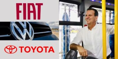 Fiat, Volks, Toyota e Eduardo Paes (Reprodução - Internet)