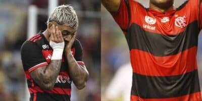 Gabigol e jogador do Flamengo (Foto: Reprodução / André Durão / André Portugal)