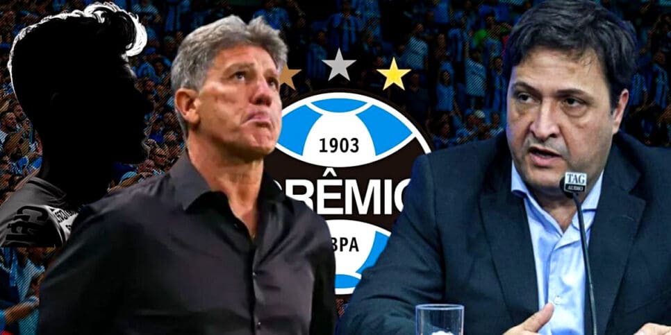 Renato Gaúcho e mais um poderão estar fora do Grêmio no próximo jogo e notícia cai como bomba no colo de Guerra (Foto Reprodução/Montagem/Lennita/Tv Foco/Um Dois Esportes/Agif Lucas Uebel/Grêmio FBPA/CANVA/Maxi Franzoi/AGIF )