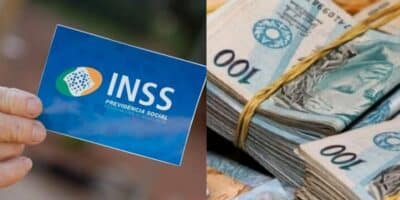 INSS / Cédulas de 100,00 reais - Montagem: TVFOCO