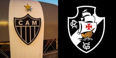 Logo do Atlético MG / Logo do Vasco - Montagem: TVFOCO