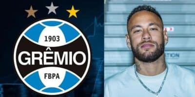 Logo do Grêmio / Neymar - Montagem: TVFOCO