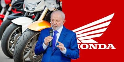 Moto - Honda - Lula (Foto: Reprodução, Montagem - TV Foco)