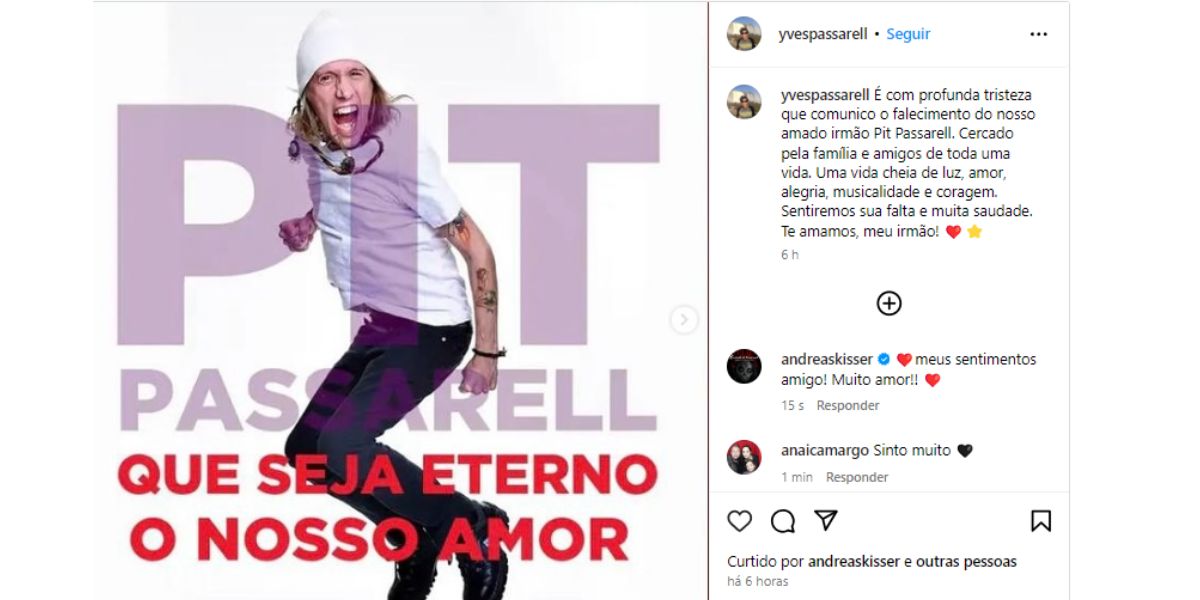 Notícia sobre Pit Passarell (Foto: Reprodução / Instagram)