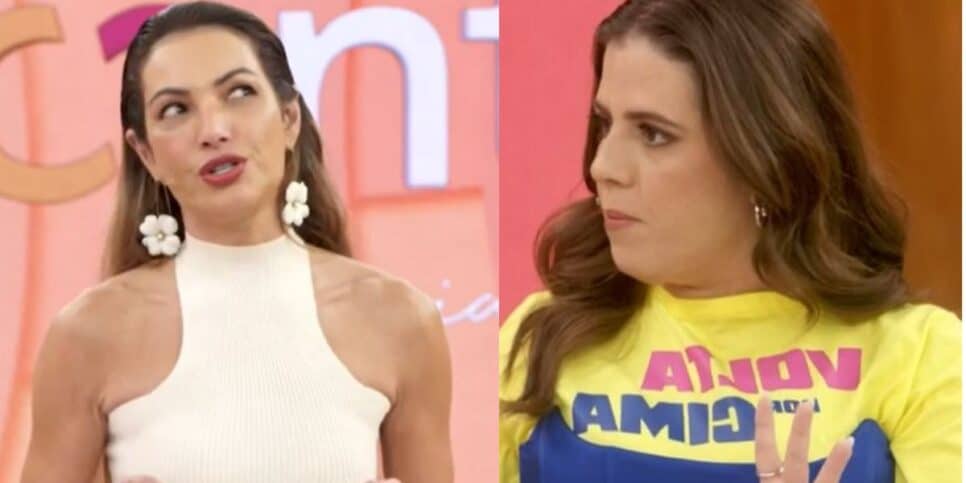 Patrícia Poeta e Tati Machado no Encontro (Fotos: Reproduções / Globo)