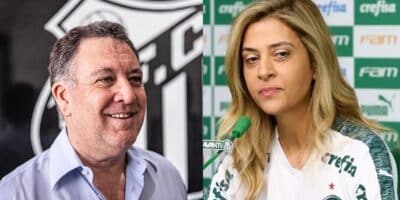 Presidente do Santos Marcelo Teixeira (Foto- Twitter do Time) Leila Pereira, presidente do Palmeiras (Foto- Fabio Menotti:SE Palmeiras)