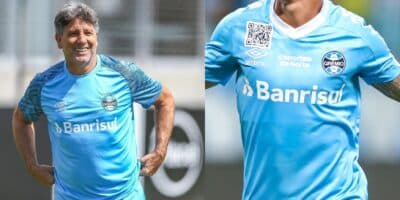 Renato Gaúcho e jogador do Grêmio - Foto Reprodução Internet