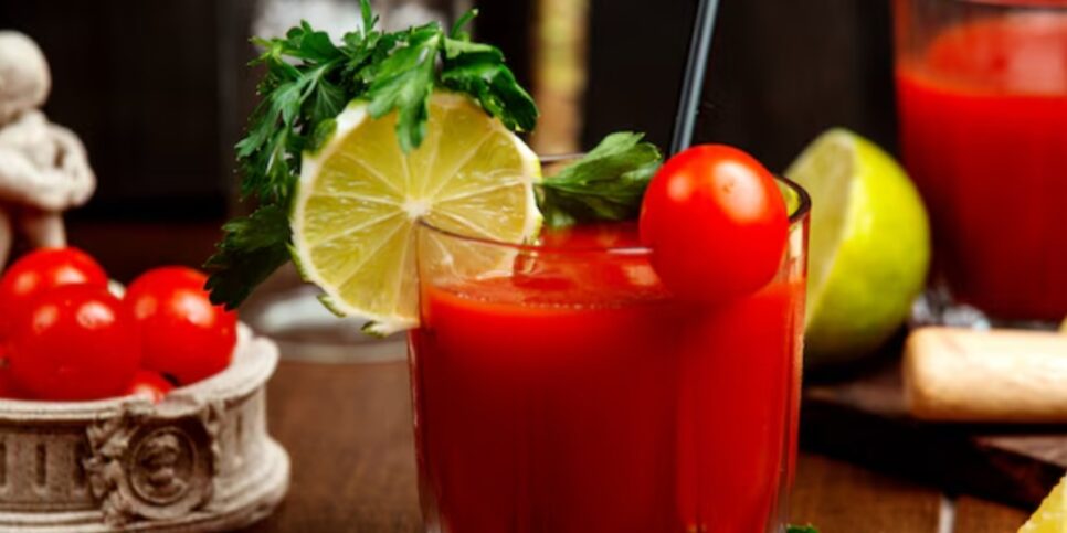 Suco detox de tomate e limão para secar a barriga (Foto: Freepik)