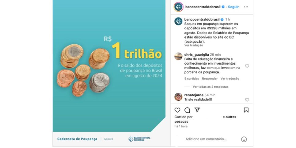 Comunicado do Banco Central (Reprodução/Instagram)