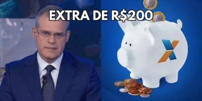 Oinegue para Band com lei à poupança da Caixa e extra de R$200 (Reprodução/Band/iDinheiro/Canva)