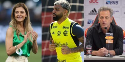 Imagem do post Rasteira no Flamengo: Leila não para em Gabigol e arranca estrela das mãos de Landim pra reforçar o Palmeiras