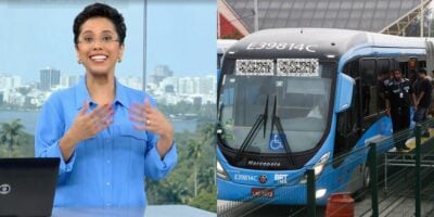 Substituta de Gross para RJ1 com nova linha de ônibus no RJ (Reprodução/Montagem/Globoplay/O Globo)