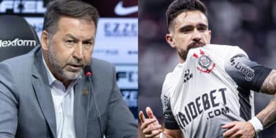 Adeus de Coronado chega no Corinthians de Augusto Melo (Foto: Reprodução/Montagem TV Foco)