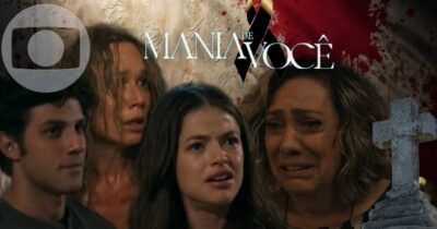 Berta mata protagonista em Mania de Você (Fotos: Reprodução/ TV Globo/ Montagem TV Foco)