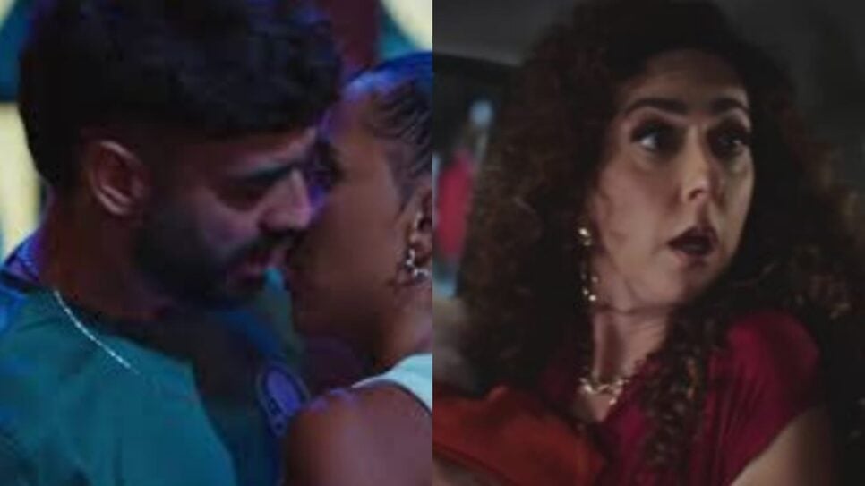 Selminha vai flagar Chicão e Andrômeda se beijando e também Sheila com Ernesto (Fotos: Reprodução/ Globo/ Montagem)