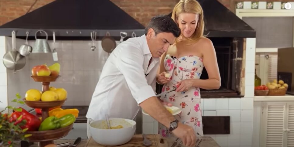 Ana e Edu mostram poucos detalhes da cozinha da nova casa (Foto: Reprodução/Youtube)