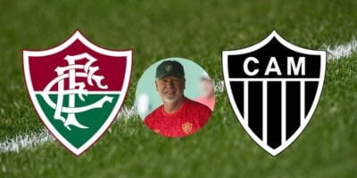 Mano Menezes e logos do Atlético-MG e Fluminense (Foto: Reprodução / Nosso Flu)