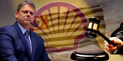 Decreto de Tarcísio Freitas atinge posto da Shell em região populosa de São Paulo (Foto Reprodução/Montagem/Lennita/Tv Foco/Canva/Logo.Net/Freepik/ Marcello Casal Jr/ Agência Brasil/José Cruz/Agência Brasil)