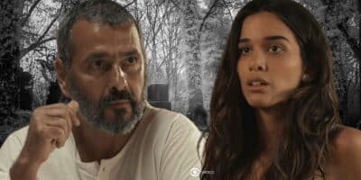 José Inocêncio e Mariana na novela Renascer (Foto: Reprodução / Globo / Montagem TV Foco)