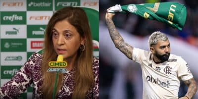 Leila bate o martelo e crava sobre chegada de Gabigol no Palmeiras - (Montagem / TV FOCO)