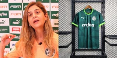 Leila Pereira fez um anúncio com fim de uma era no Palmeiras (Reprodução: Fabio Menotti / Montagem TV Foco)