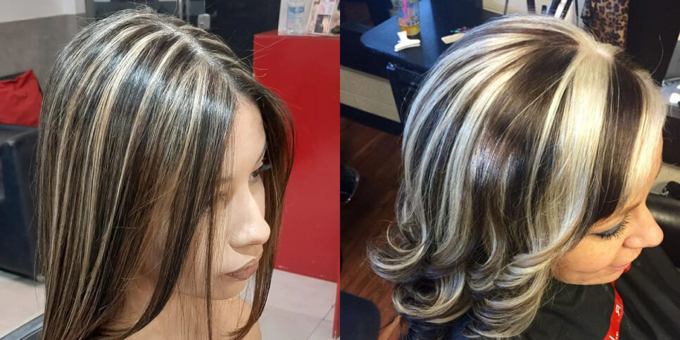 Cabelo com mechas marcadas (Foto: Montagem)