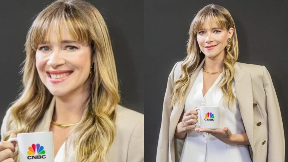 Natália Ariede é nova contratada do canal CNBC (Fotos: Reprodução/ Divulgação/ Montagem TV Foco)