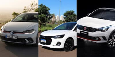 Volkswagen Polo, Chevrolet Onix e Fiat Argo (Foto: Divulgação)