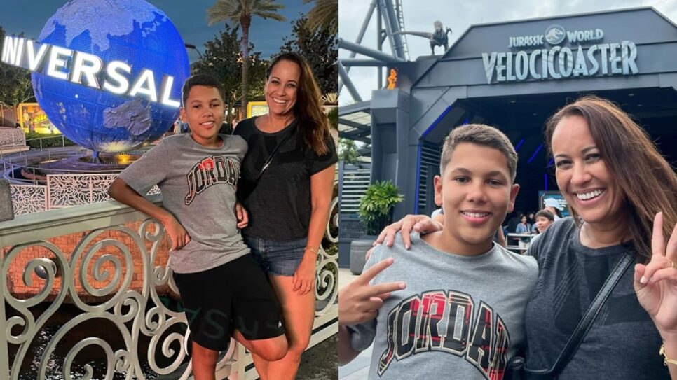 Dieguinho, filho da famosa, em viagem a parque temático de Orlando, nos Estados Unidos (Fotos: Reprodução/ Instagram/ Montagem TV Foco)