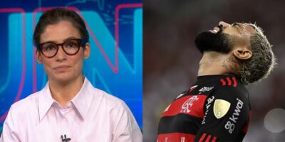 Renata Vasconcellos paralisou o JN com punição de Gabigol no Flamengo (Reprodução: Globo / André Durão/Ge)