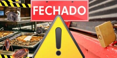 Restaurante fechado por nojeiras pela Vigilância Sanitária (Foto: Reprodução / Canva / Montagem TV Foco)