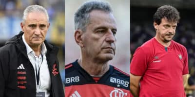 Diniz é exigido: Landim toma decisão final sobre demissão de Tite  (Foto: Reprodução/Montagem TV Foco)