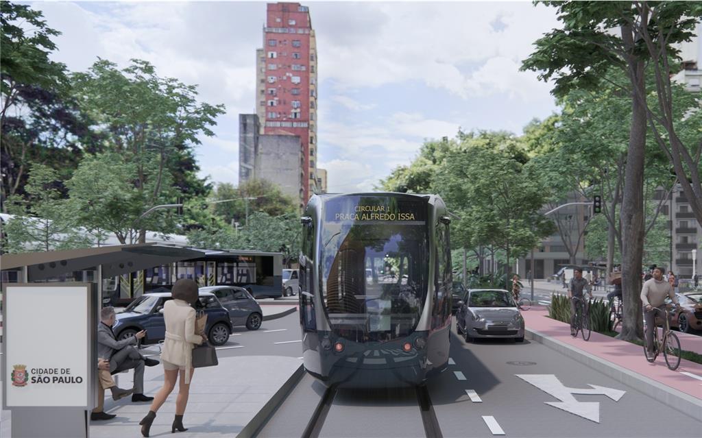 Projeto do VLT do Centro de São Paulo (Foto Reprodução/Trollebus)