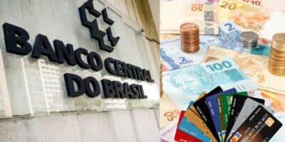 Banco Central, notas de Real e cartões de crédito (Fotos: Reproduções / Aloisio Maurício / Canva)