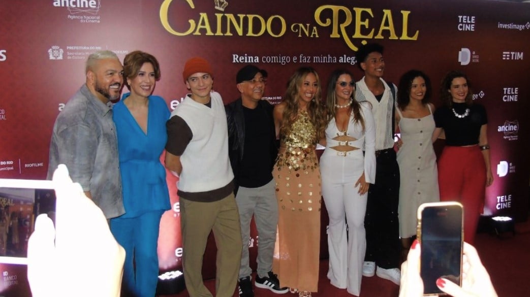 Elenco do filme Caindo na Real (Foto: Diego Laureano)