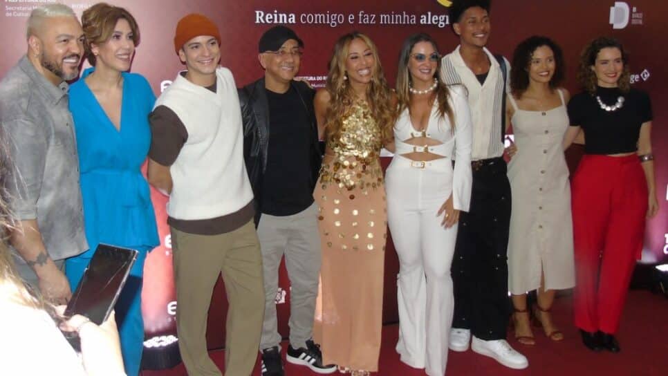 Elenco do filme Caindo na Real (Foto: Diego Laureano)