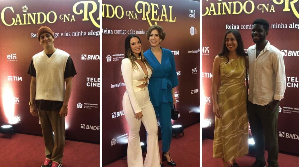 Elenco do filme Caindo na Real (Foto: Diego Laureano)