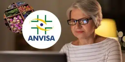 Chás, Anvisa e idosa em casa (Fotos: Reproduções / Canva / Internet) 