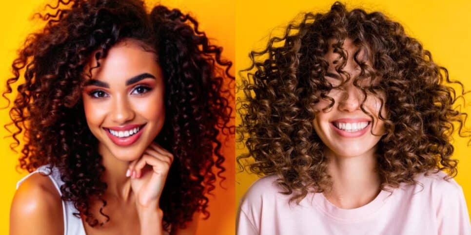 Corte de cabelo em camadas e long bob em cacheadas (Foto: Reprodução/ Freepik)